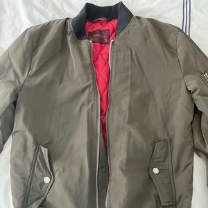 Zara Man Basic Army Green Bomber Jacket